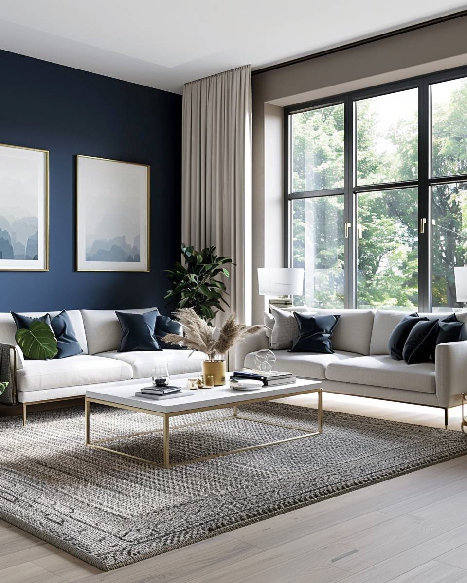 Wandfarbe für große Wohnzimmer- Trage matte Lackfarben für luxuriösen Look auf