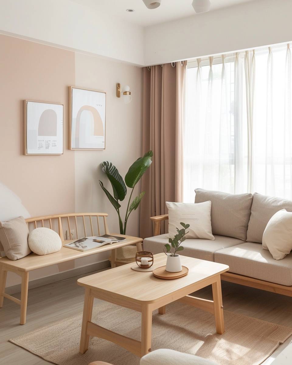 Wandfarbe für kleine Wohnzimmer- Betone Ecken mit einem dezenten Farbton