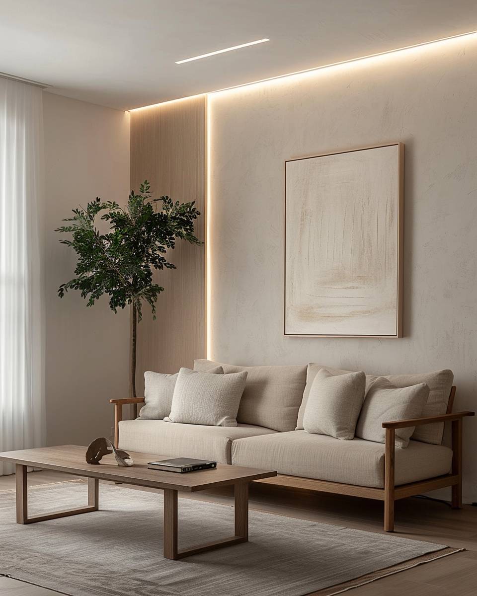 Wandfarbe für kleine Wohnzimmer- Experimentiere mit Matt- und Glanzfarben