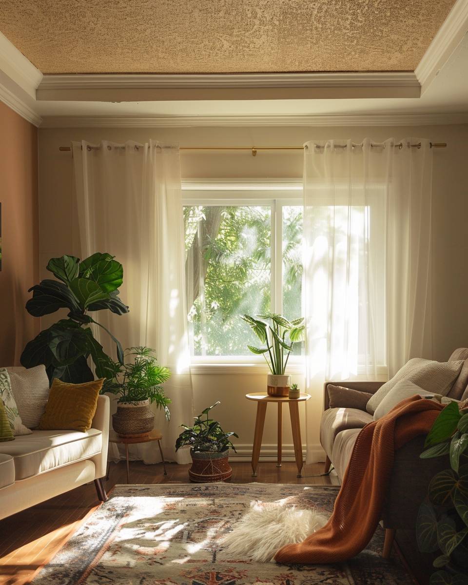 Wandfarbe für kleine Wohnzimmer- Male die Decke leicht heller als die Wände