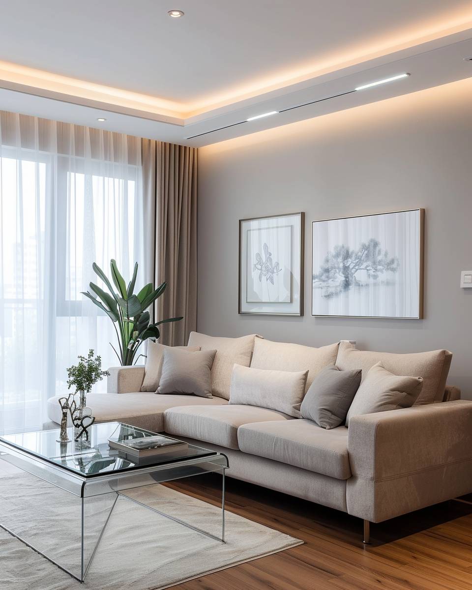 Wandfarbe für kleine Wohnzimmer- Spiele mit sanften Graunuancen für Eleganz