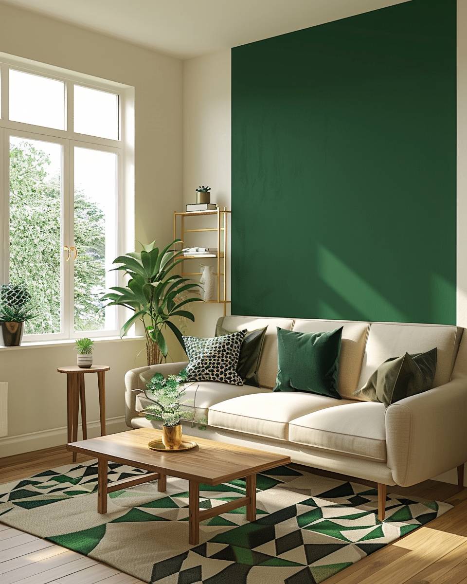 Wandfarbe für kleine Wohnzimmer- Streiche eine Akzentwand für modernes Flair