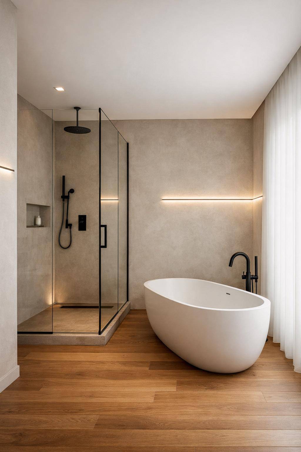 Badezimmer-Trends 2025- Lies dich in Spachteltechniken für Wände ein