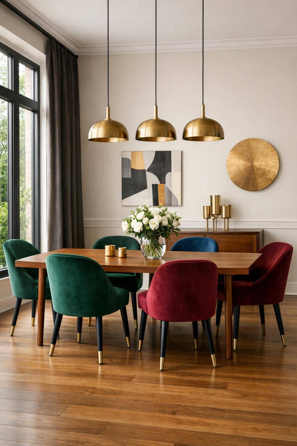 Einrichtungsideen mit Samt- Betone deinen Essbereich mit Samtstühlen
