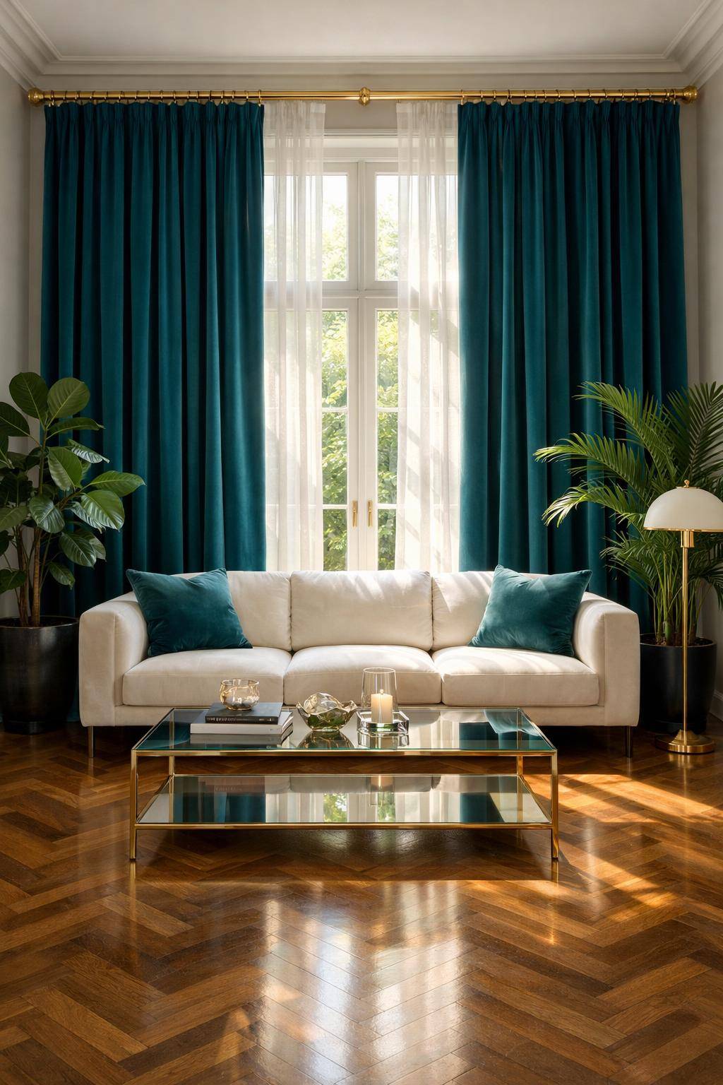 Einrichtungsideen mit Samt- Bringe Glanz durch Samtgardinen ins Fenster