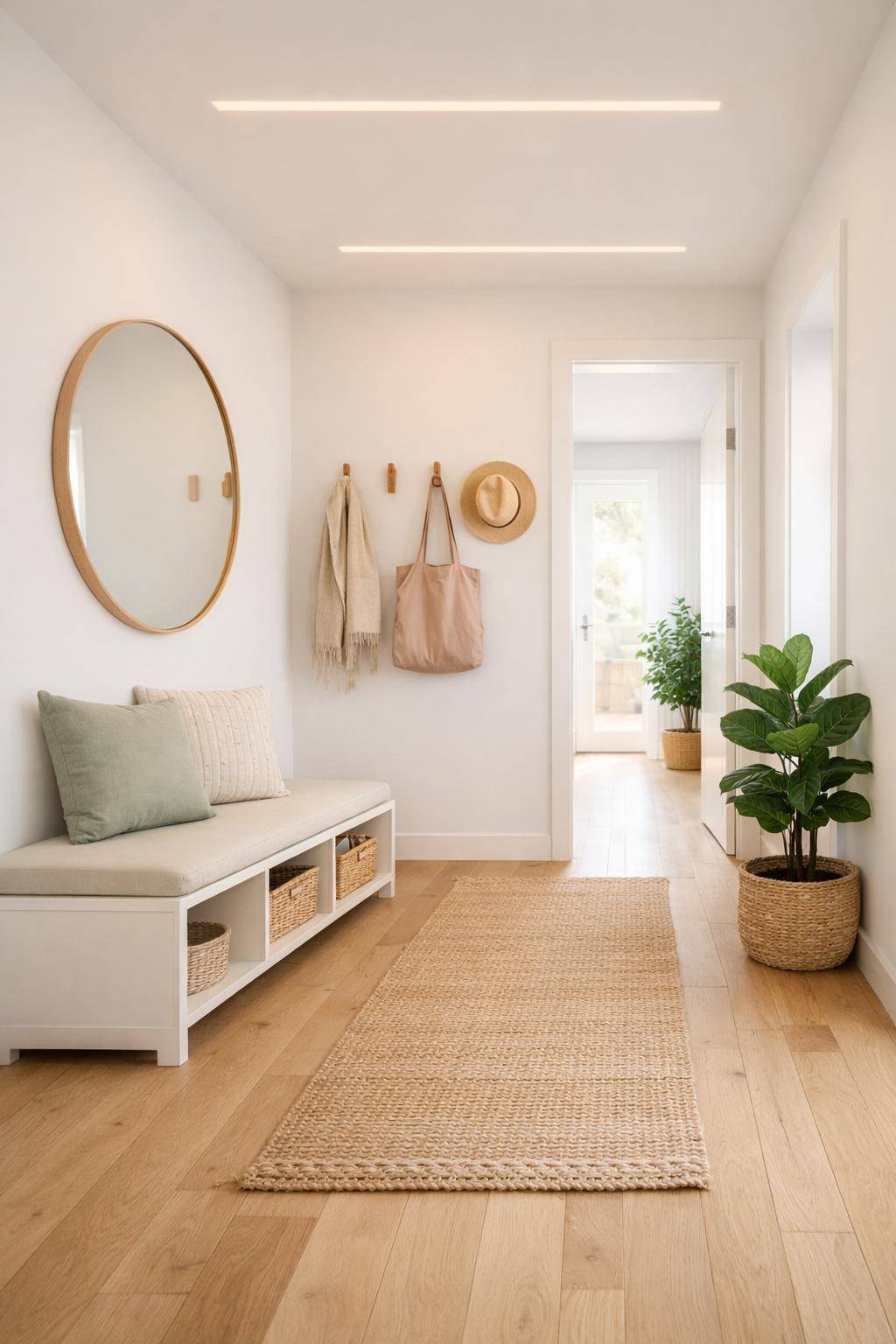 Flur im Skandi-Stil einrichten-Wähle helle Farben und sanfte Töne