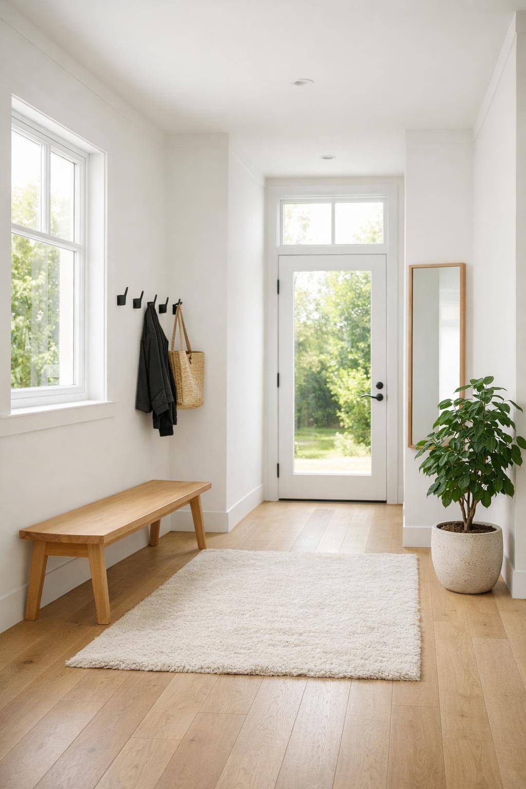 Flur im Skandi-Stil einrichten- Lass viel Tageslicht in den Flur