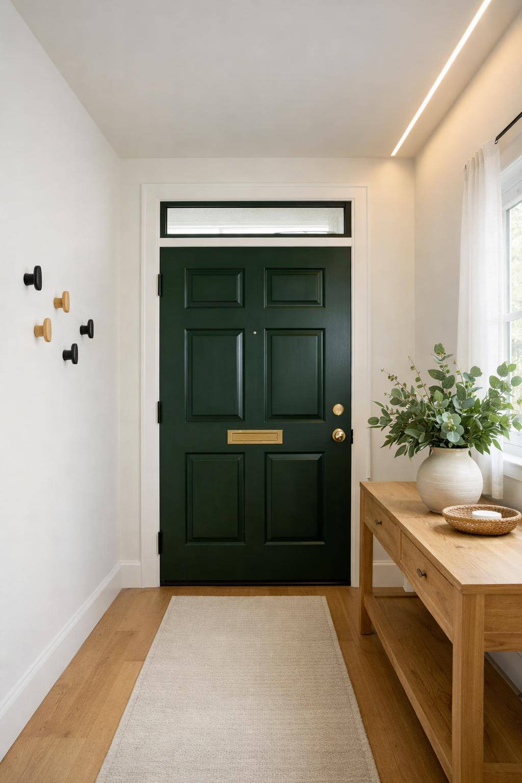 Flur in Grün gestalten- Bemale die Eingangstür mit sattem Waldgrün