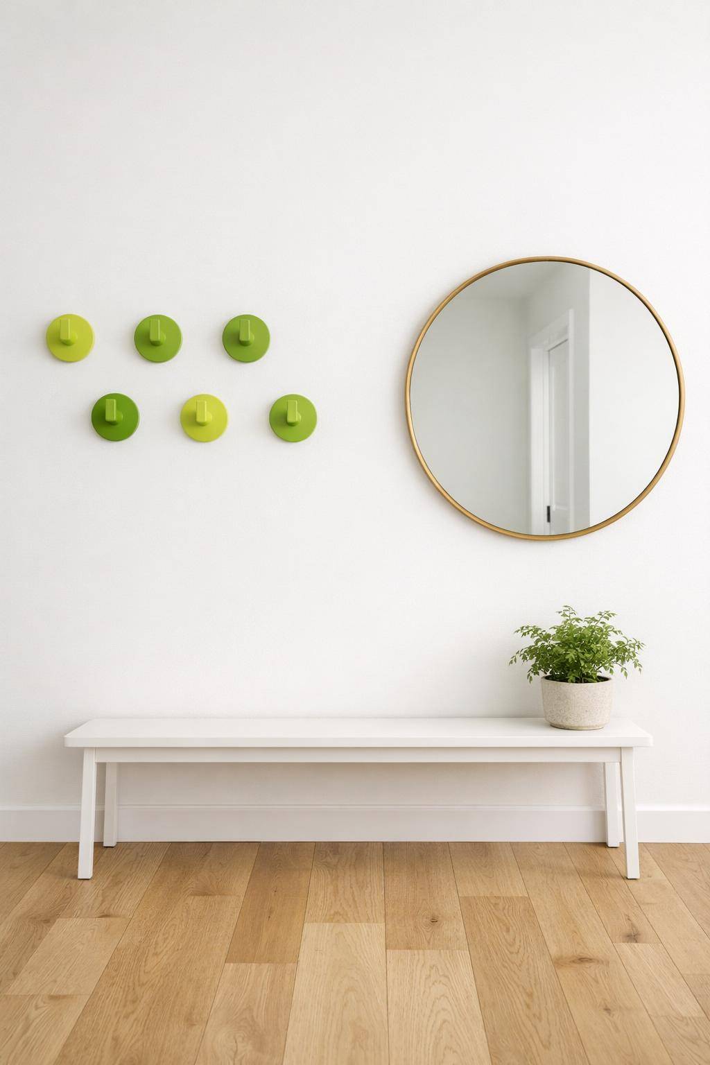 Flur in Grün gestalten- Picke Garderobenhaken in Limetten- oder Apfelgrün aus