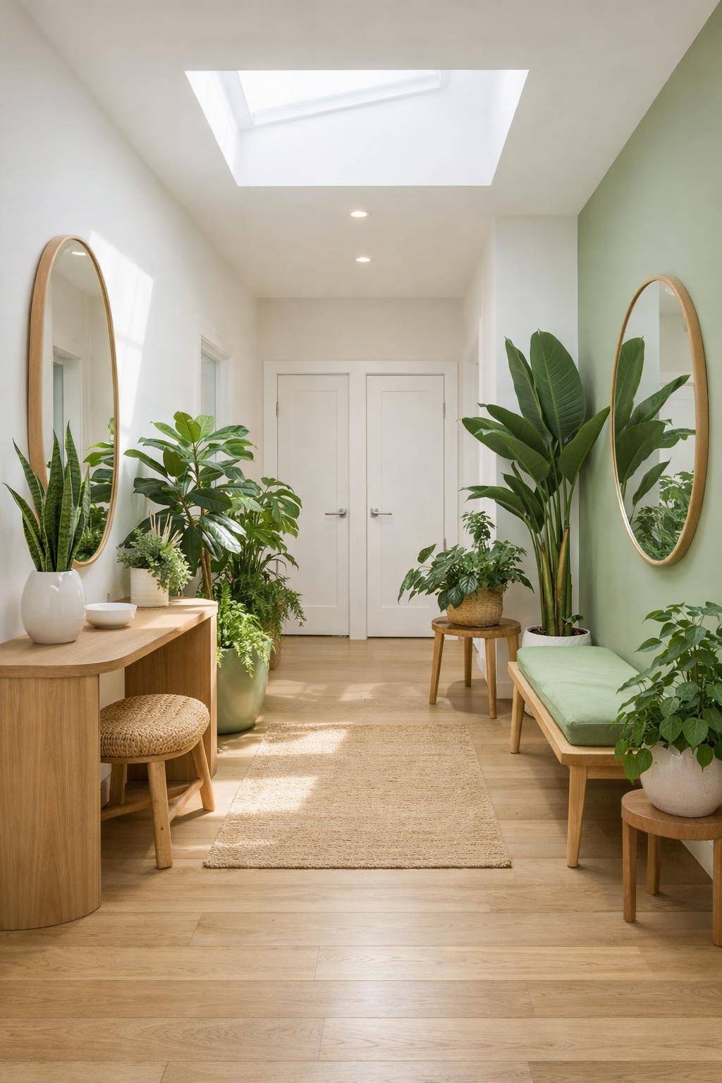 Flur in Grün gestalten- Verwende Pflanzen für lebendige Natürlichkeit im Flur