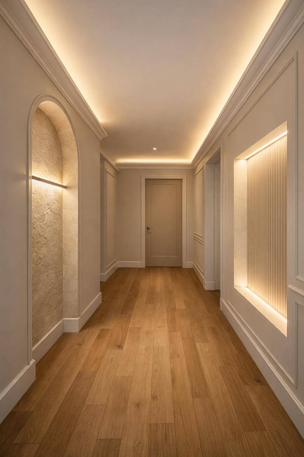 Flurbeleuchtung Ideen- Betone architektonische Details durch gezielte Beleuchtung