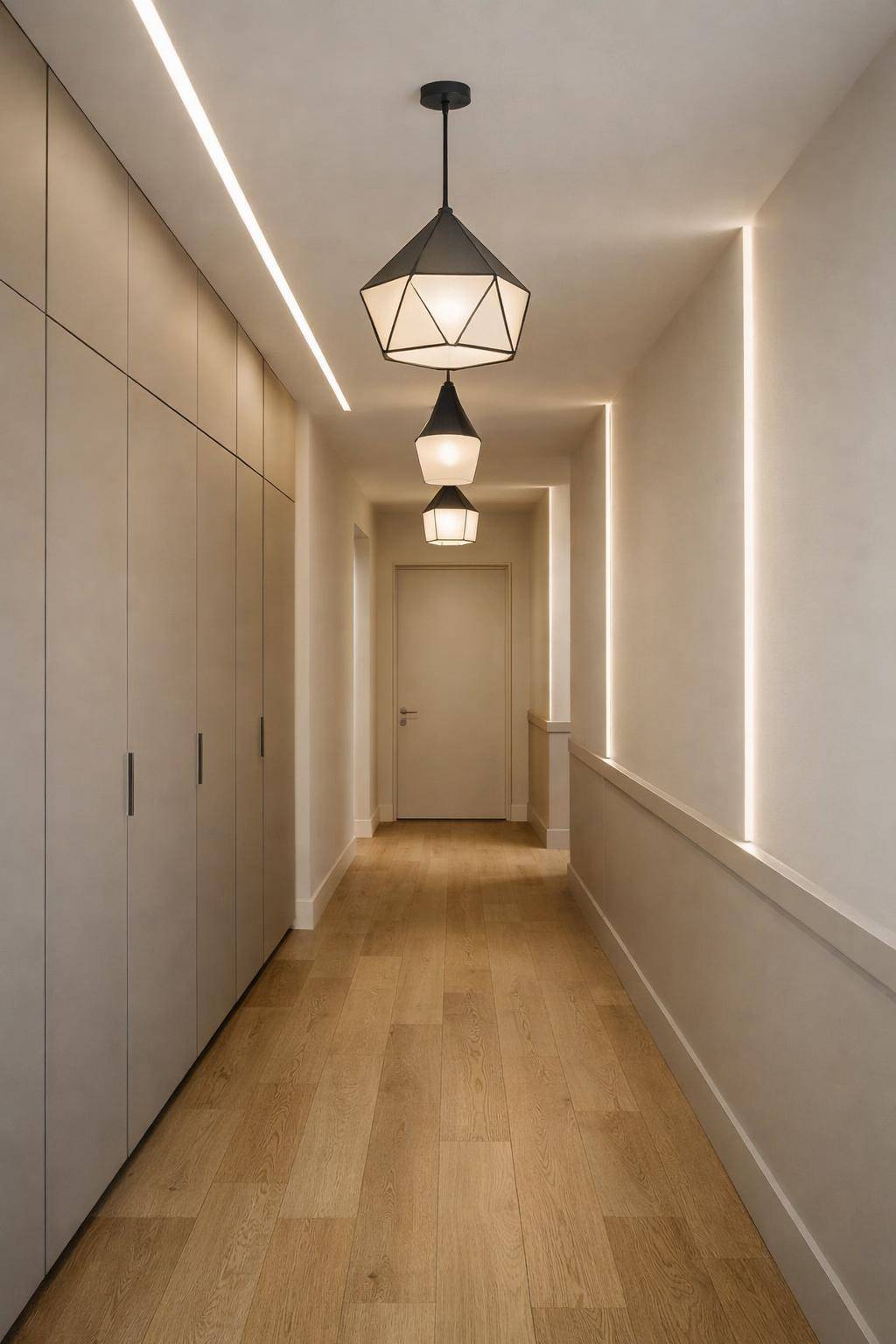 Flurbeleuchtung Ideen- Experimentiere mit geometrischen Lampenschirmen