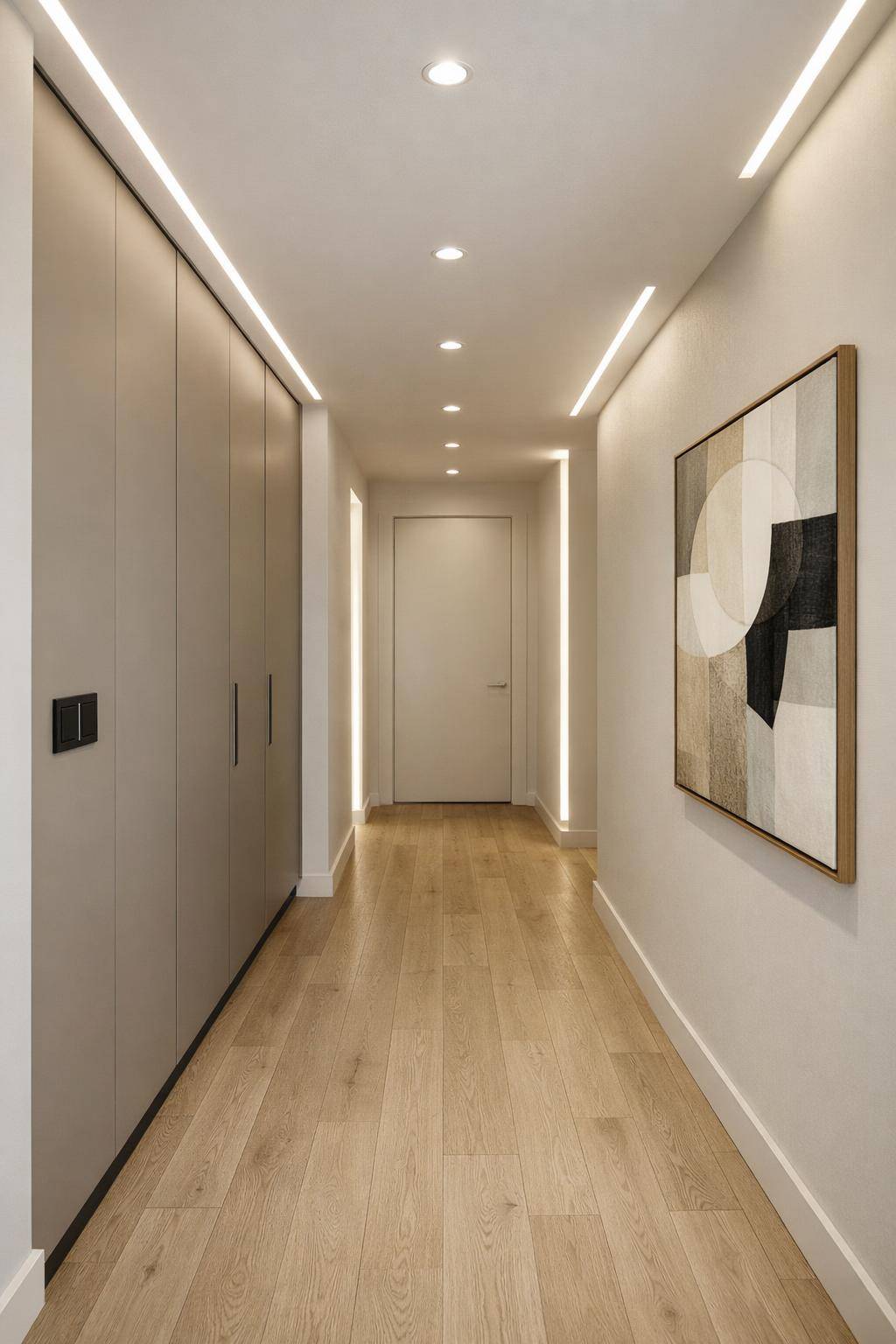 Flurbeleuchtung Ideen- Integriere smarte Lichtsteuerung für individuellen Komfort