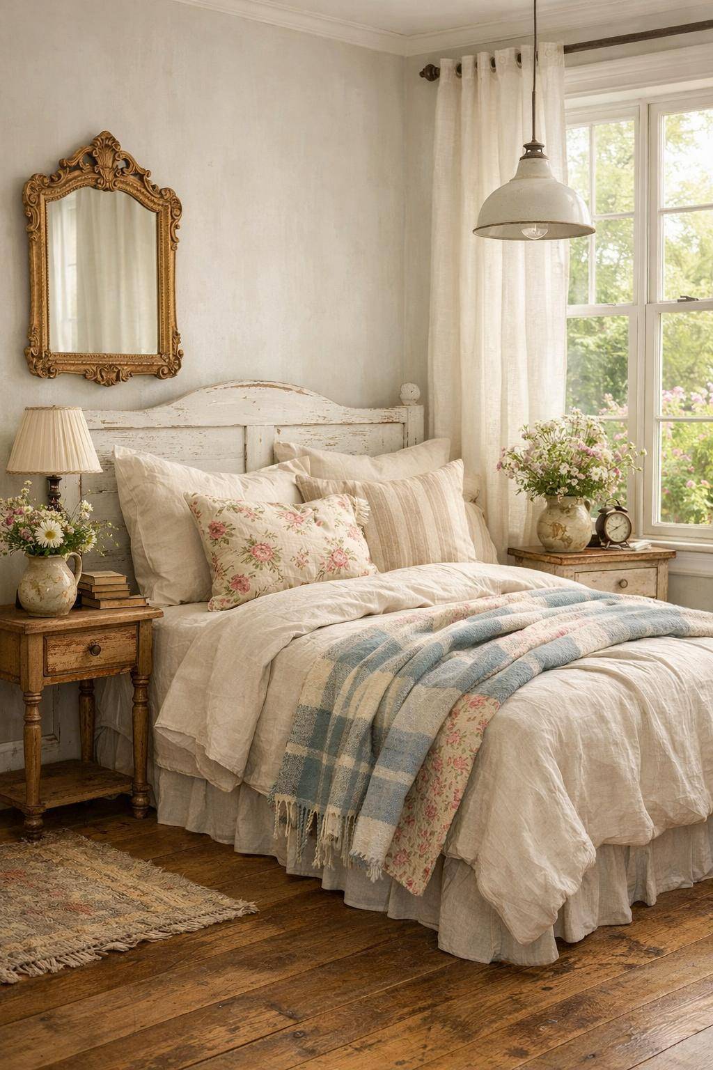 Gästezimmer im Landhausstil- Integriere vintage Accessoires vom Flohmarkt