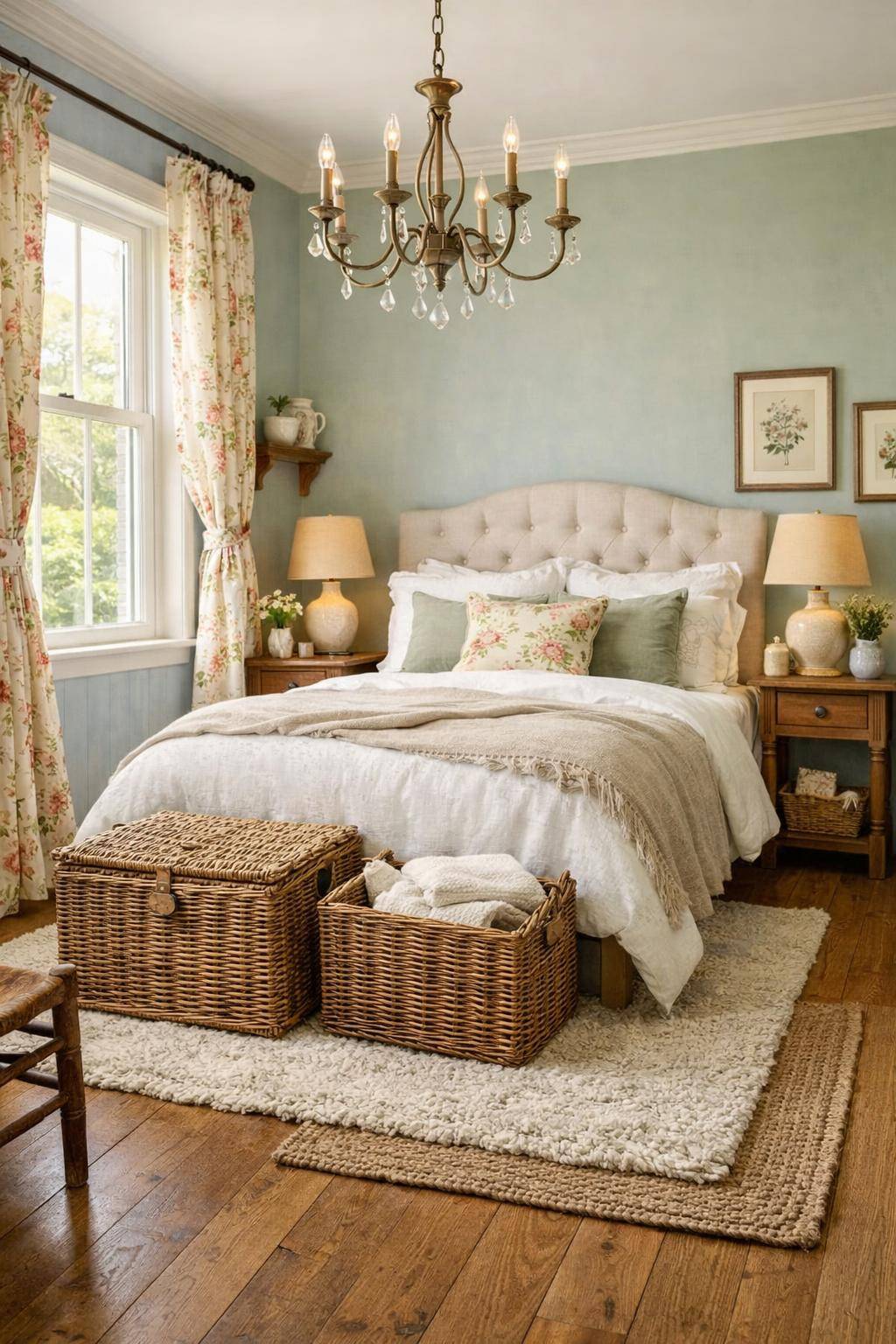 Gästezimmer im Landhausstil- Streiche die Wände in Pastelltönen