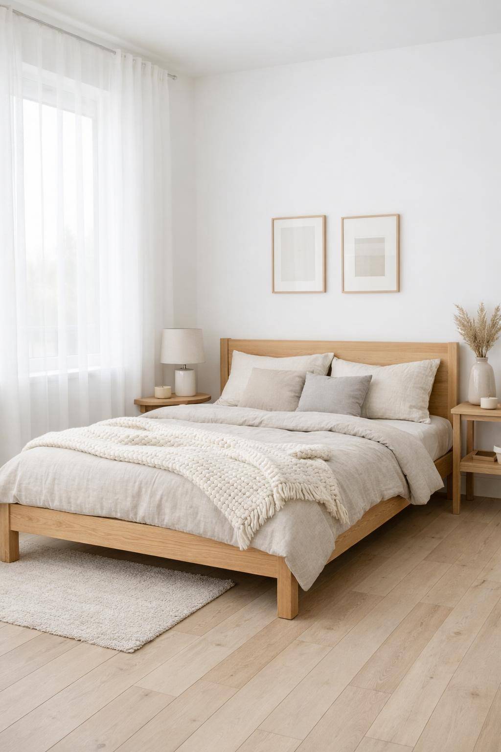 Gästezimmer im Scandi-Look-Wähle helle Farben für Wände und Möbel
