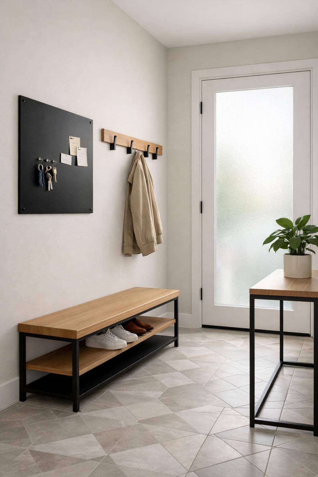 Ideen: kleinen Flur gestalten- Nutze Magnettafeln für Notizen und Schlüssel