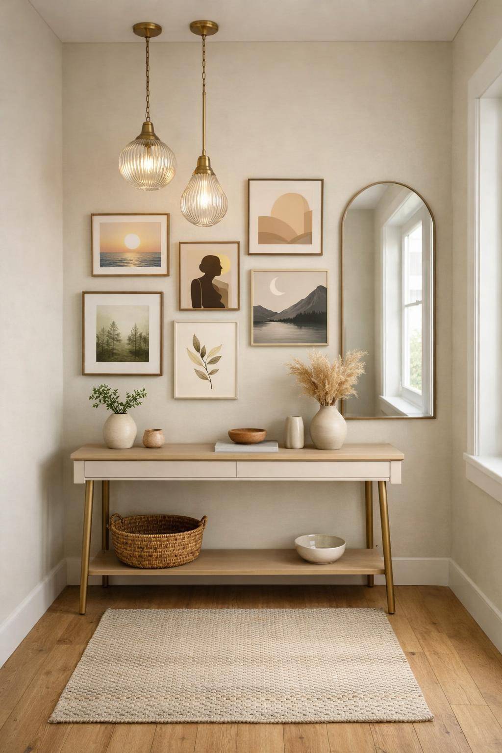Ideen: kleinen Flur gestalten- Schmücke die Wand mit inspirierenden Bildern