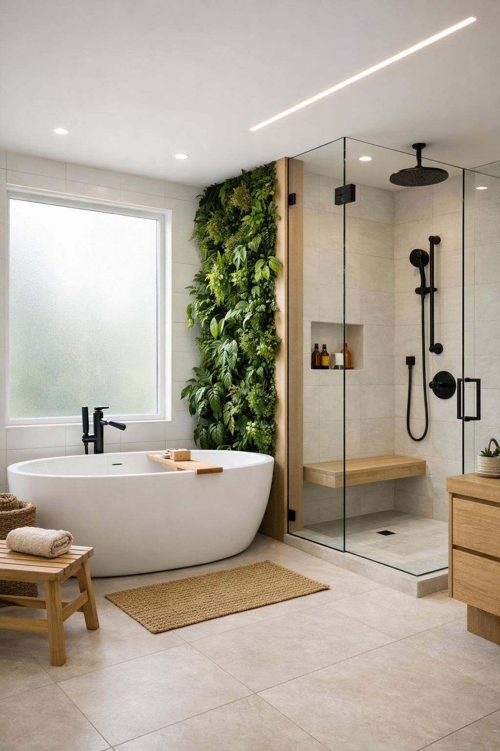 Inspiration: Badezimmer nachhaltig gestalten- Pflanze feuchtigkeitsliebende Zimmerpflanzen fürs Raumklima