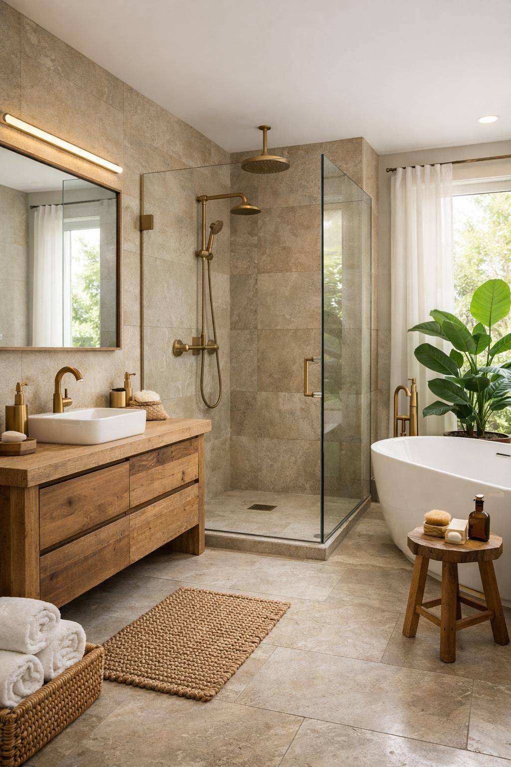 Inspiration: Badezimmer nachhaltig gestalten- Wähle Armaturen mit Wassersparfunktion aus