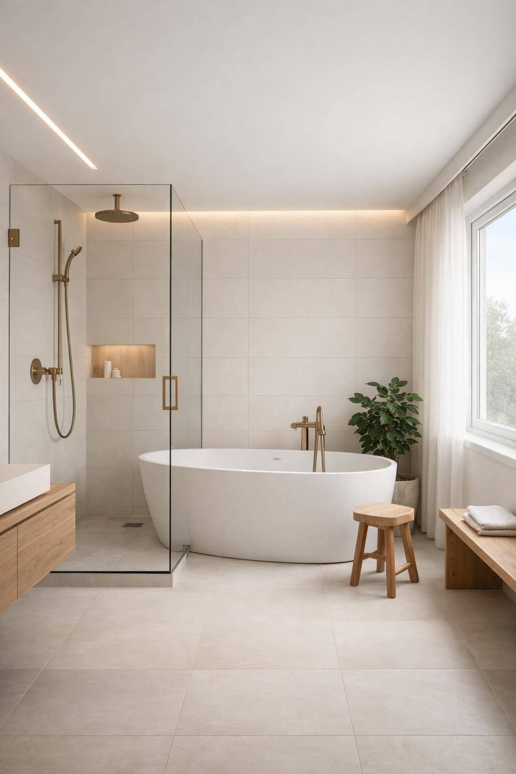 Inspiration: Badezimmer skandinavisch gestalten- Entscheide dich für dezente matte Armaturen