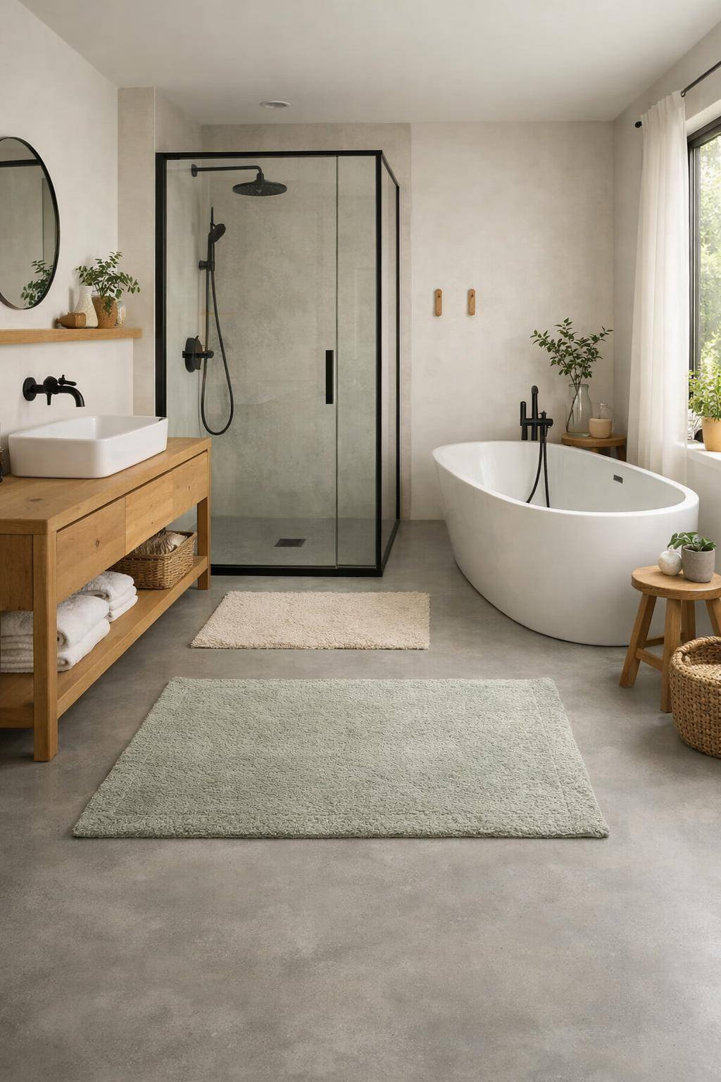 Inspiration: Badezimmer skandinavisch gestalten- Schaffe Gemütlichkeit mit weichen Badteppichen