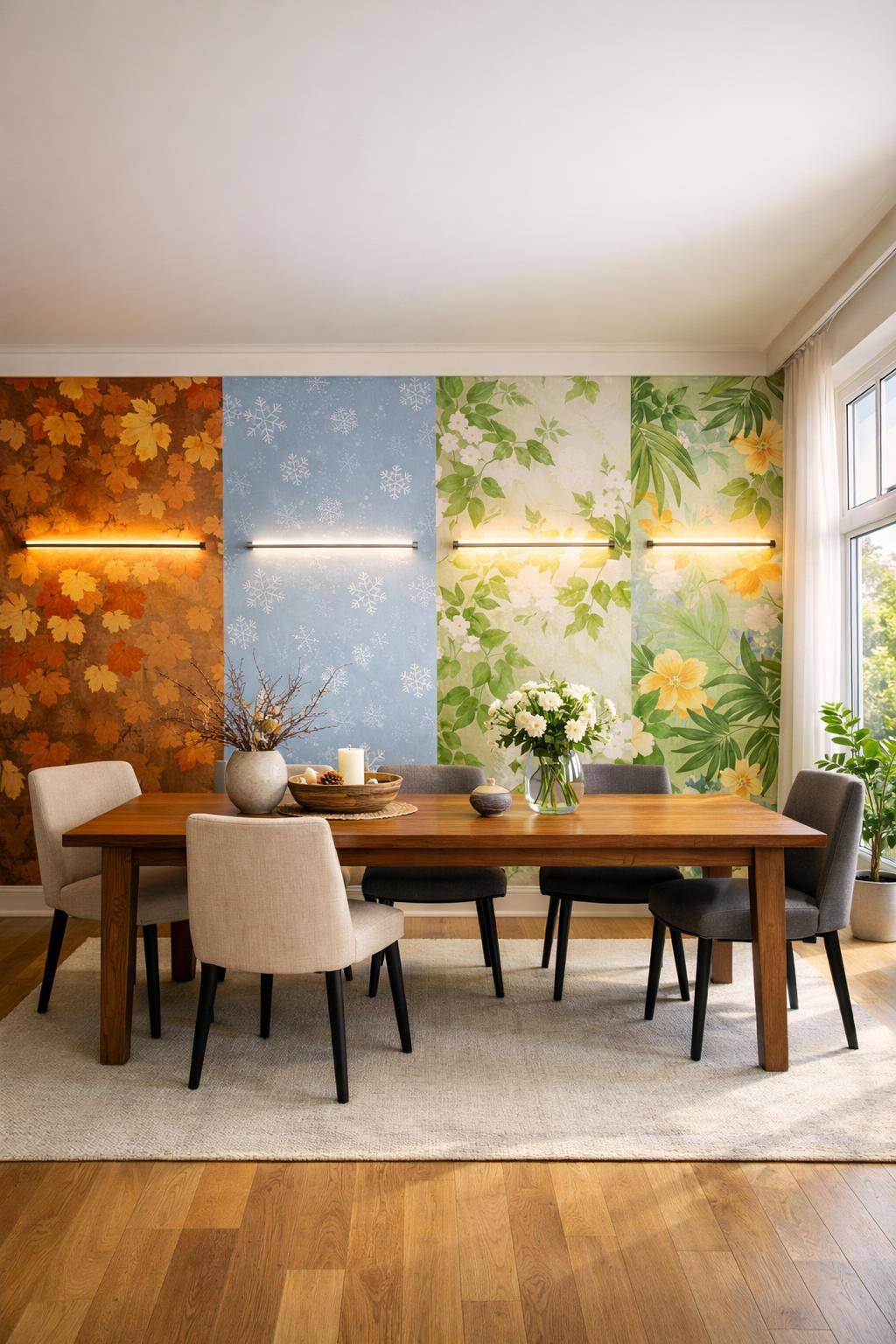 Inspiration: Wanddeko fürs Esszimmer- Gestalte eine Themenwand nach Jahreszeiten