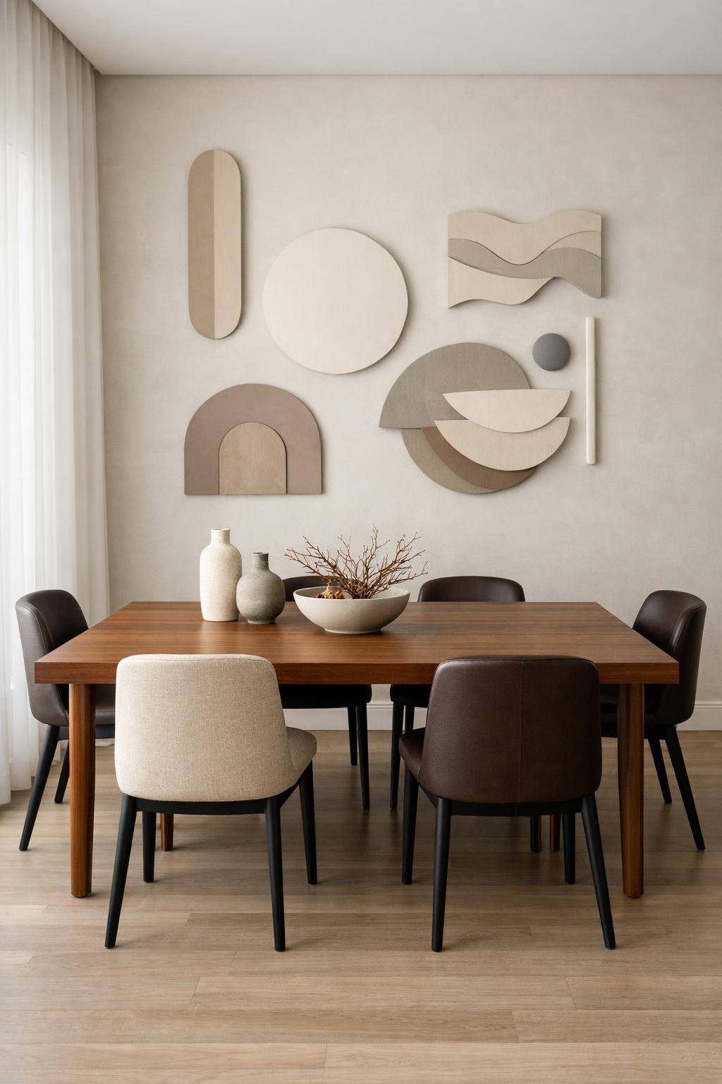 Inspiration: Wanddeko fürs Esszimmer- Schmücke die Wand mit modernen 3D-Objekten