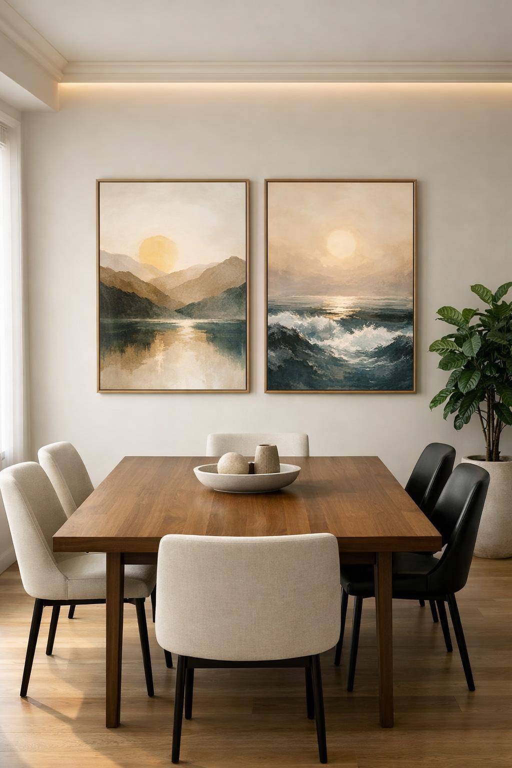 Inspiration: Wanddeko fürs Esszimmer- Wähle handgemalte Kunstdrucke als Eyecatcher