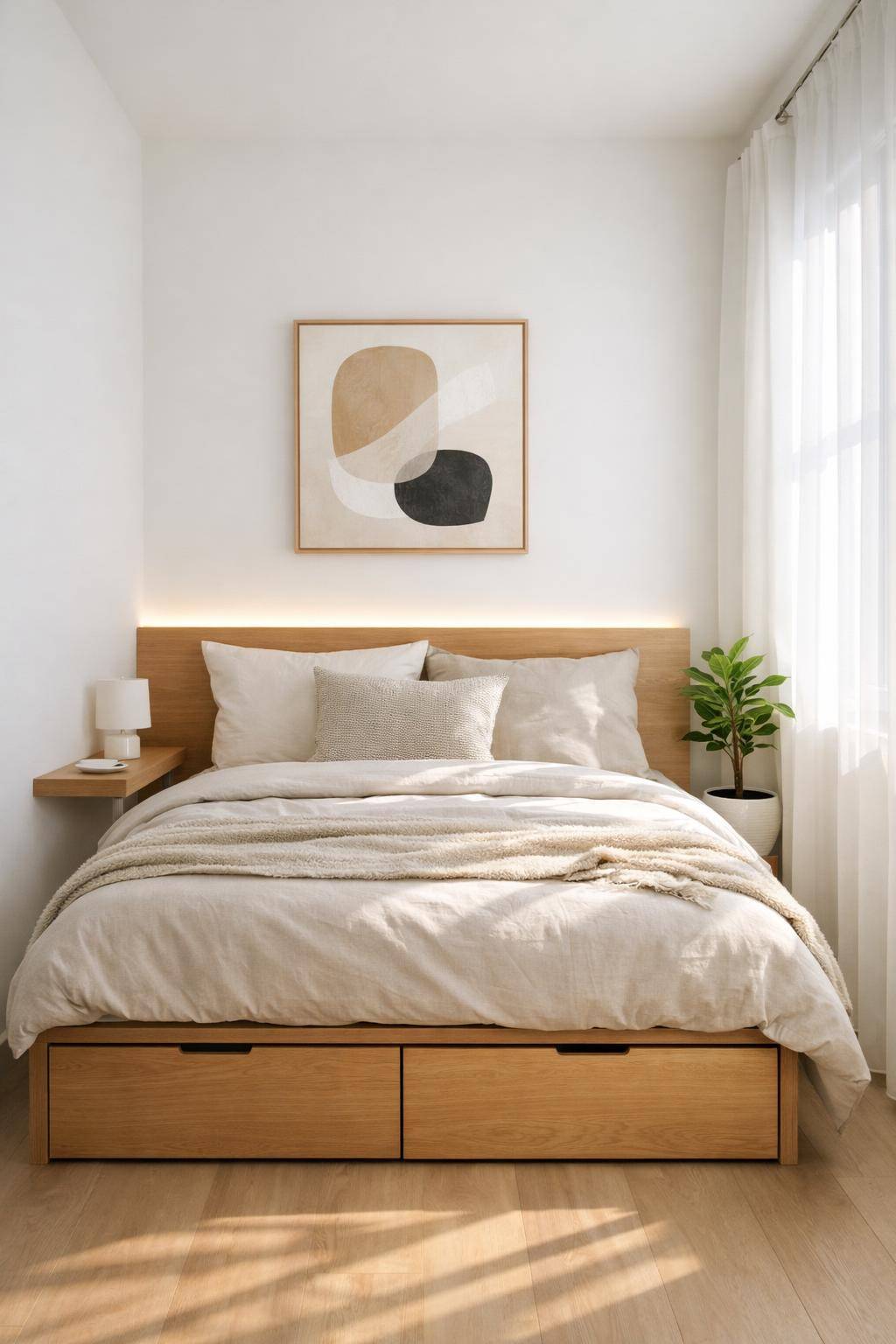 Kleines Gästezimmer einrichten- Gestalte den Raum mit klaren Linien