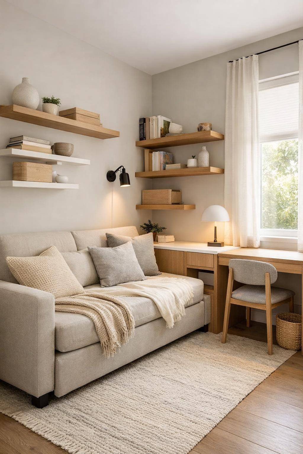 Kleines Gästezimmer einrichten- Kombiniere multifunktionale Möbelstücke geschickt