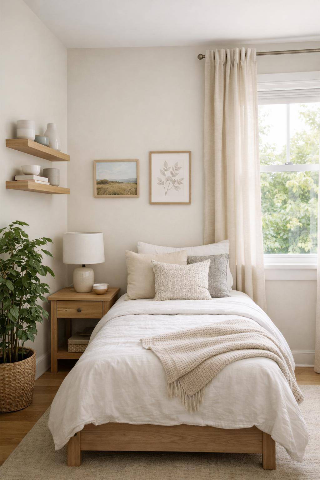 Kleines Gästezimmer einrichten- Ordne Dekoration dezent und durchdacht an