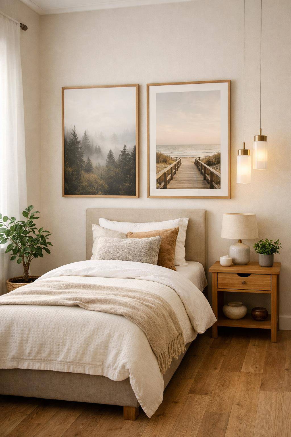 Kleines Gästezimmer einrichten- Präsentiere Lieblingskunstwerke als Eyecatcher