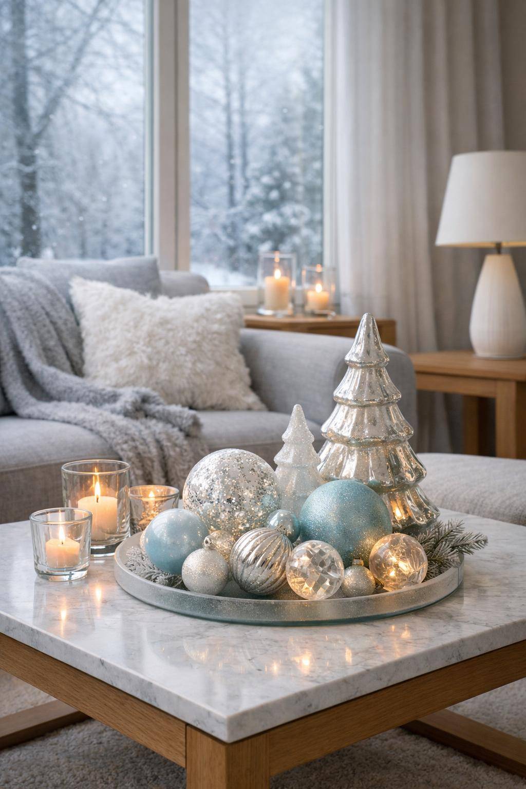 Winterdeko-Ideen- Erschaffe mit Glaskugeln frostige Akzente