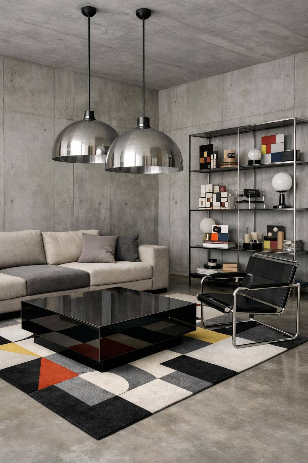 Wohnzimmer im Bauhaus-Stil einrichten- Hebe industrielle Materialien gekonnt hervor