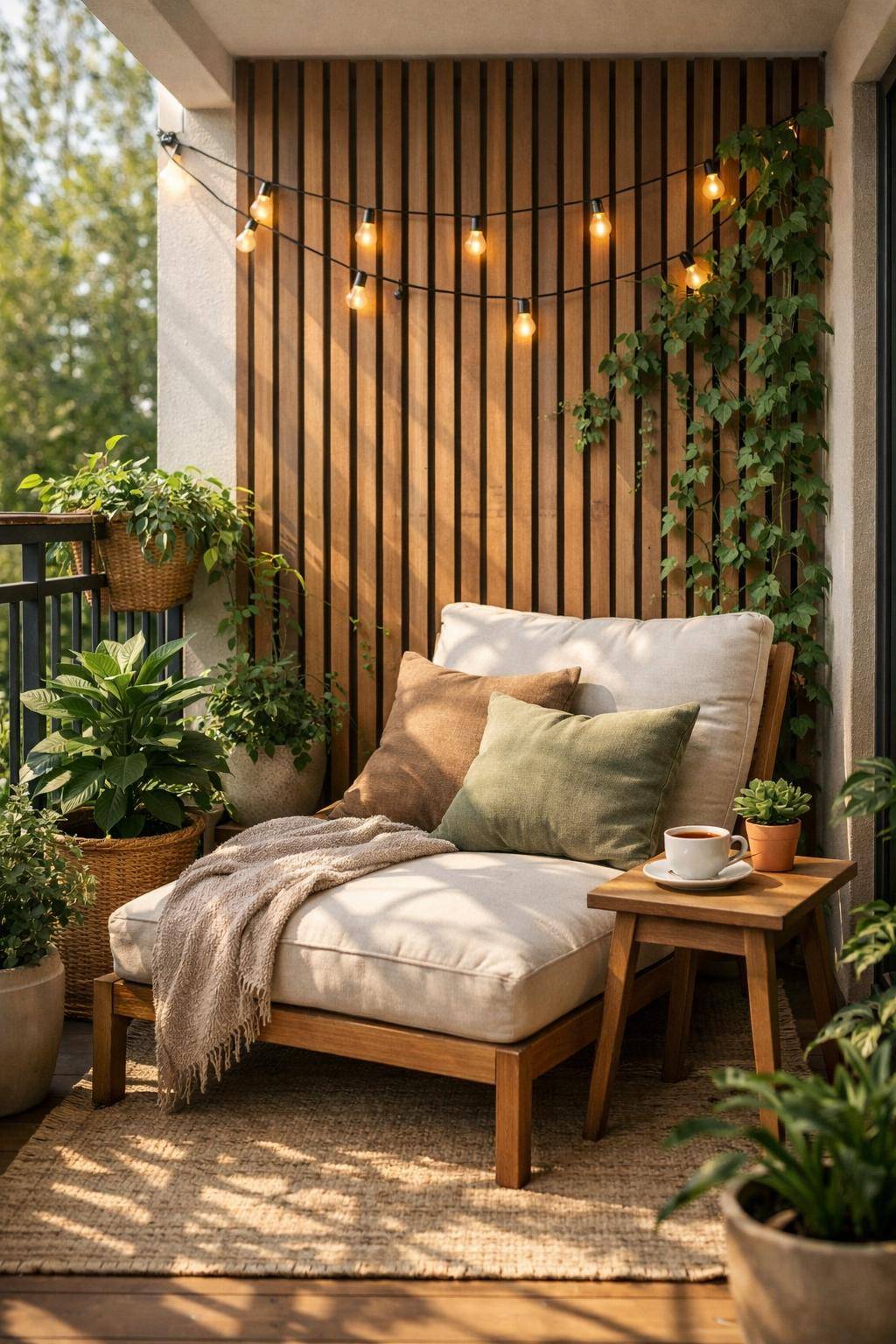 Balkon dekorieren: Ideen und Inspiration- Gestalte eine kleine Leseecke am Sonnenplatz
