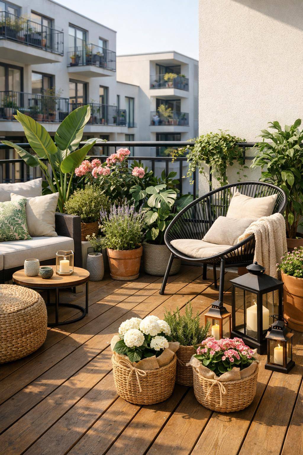 Balkon dekorieren: Ideen und Inspiration- Verschenke überzählige Pflanzen an Nachbarn