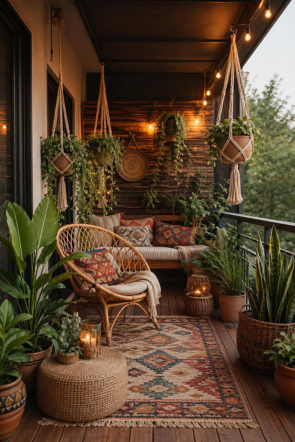 Boho-Balkon gestalten- Mische verschiedene Muster miteinander
