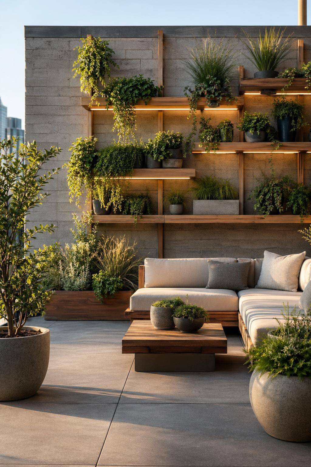 Dachterrasse gestalten- Bastle DIY-Pflanzenregale für vertikale Gärten