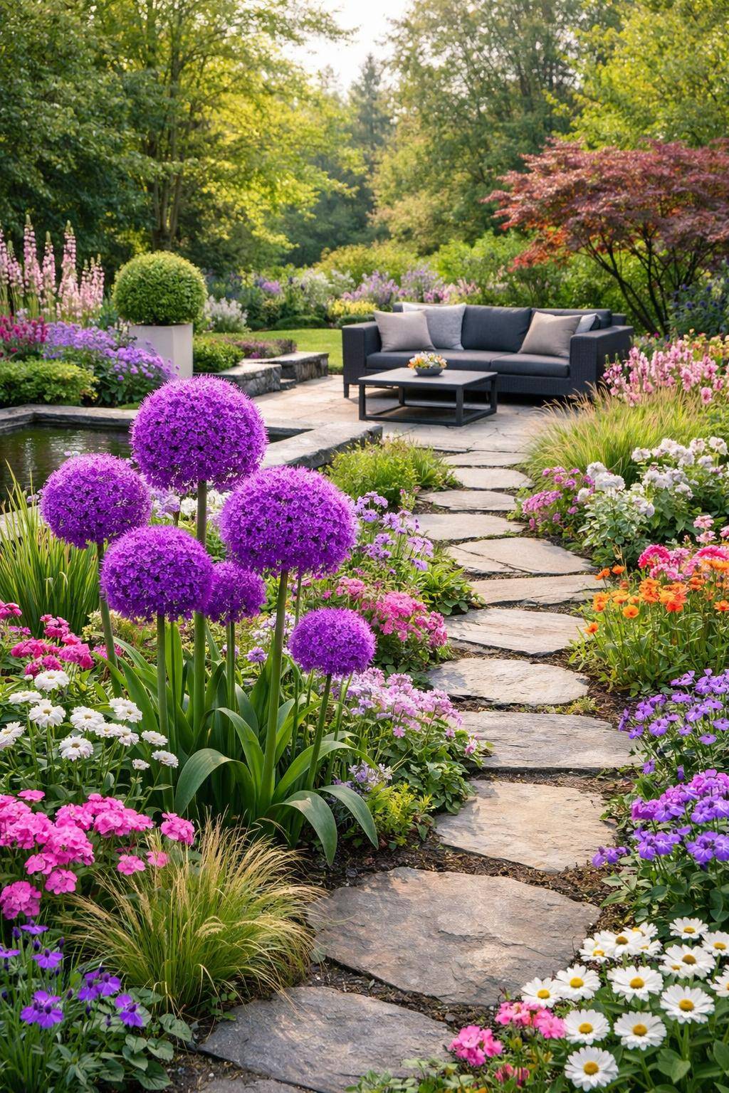 Die schönsten Frühlingsblumen für deinen Garten- Baue Zierlauch als imposante Hingucker ein