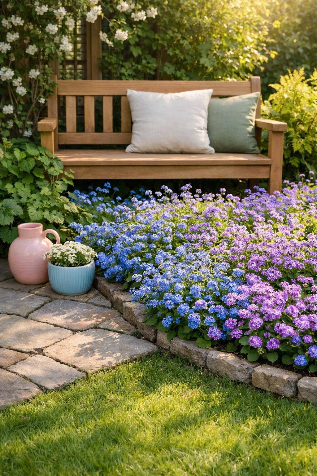 Die schönsten Frühlingsblumen für deinen Garten- Belebe Ecken mit üppigen Vergissmeinnicht-Horsten