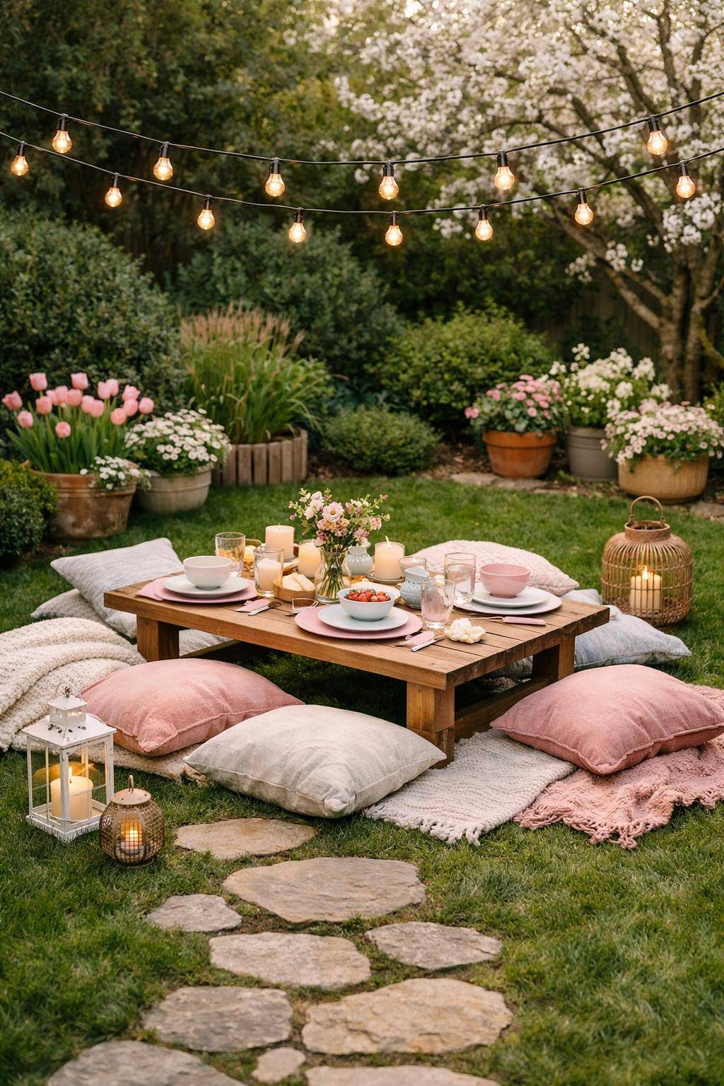 Frühlingsdeko für den Garten: Ideen & Inspiration- Gestalte eine gemütliche Picknickecke