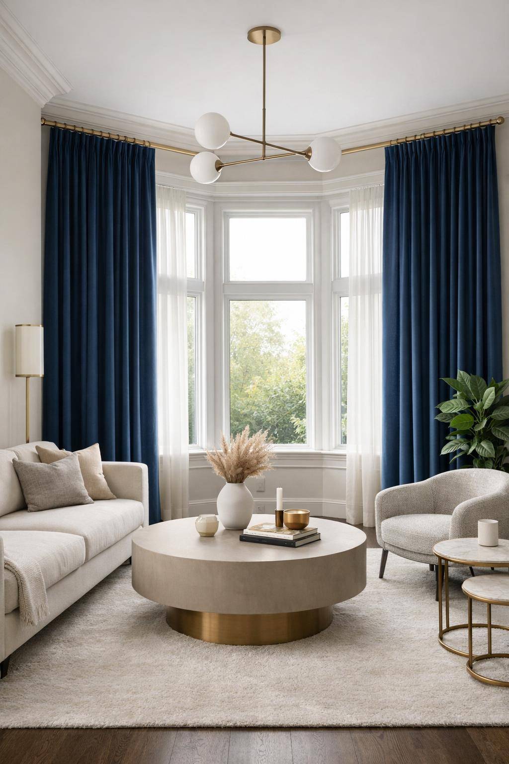 Gardinen-Ideen fürs Wohnzimmer- Entscheide dich für Samtvorhänge für luxuriösen Look