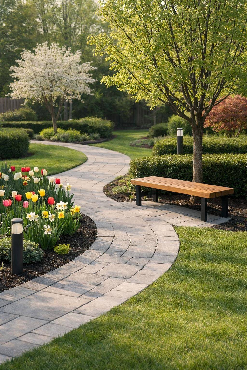 Ideen: Garten fit für den Frühling machen- Setze kleinere Bäume als Schattenspender