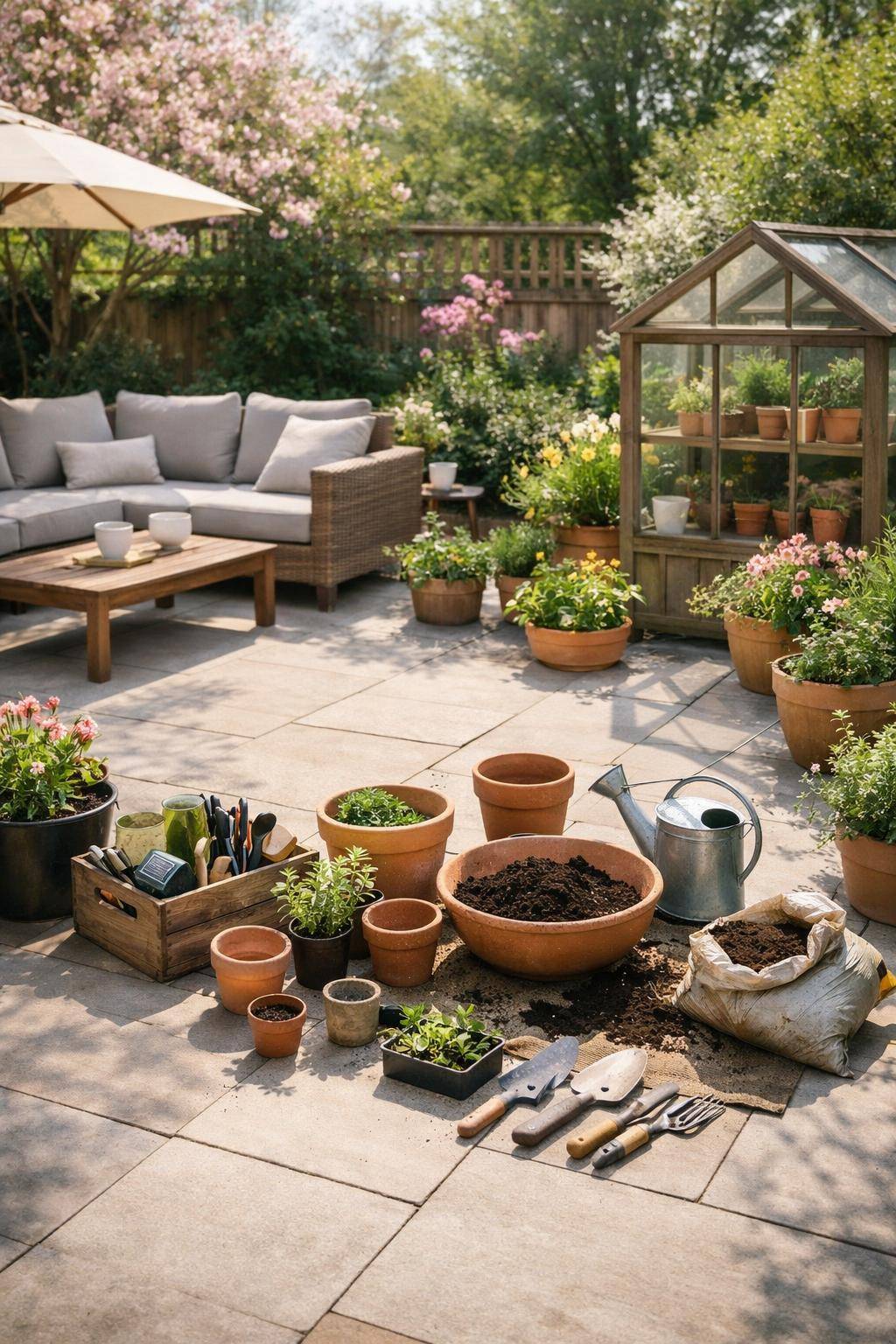 Ideen: Garten fit für den Frühling machen- Verbringe Zeit beim Umtopfen drinnen gezogener Pflanzen