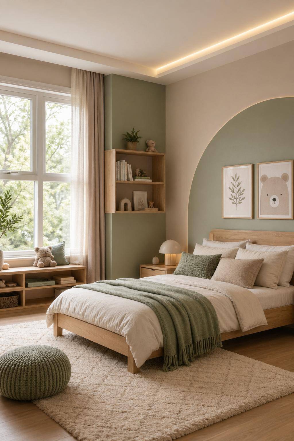 Ideen für Kinderzimmer-Farben- Mische gedeckte Farben für beruhigendes Flair
