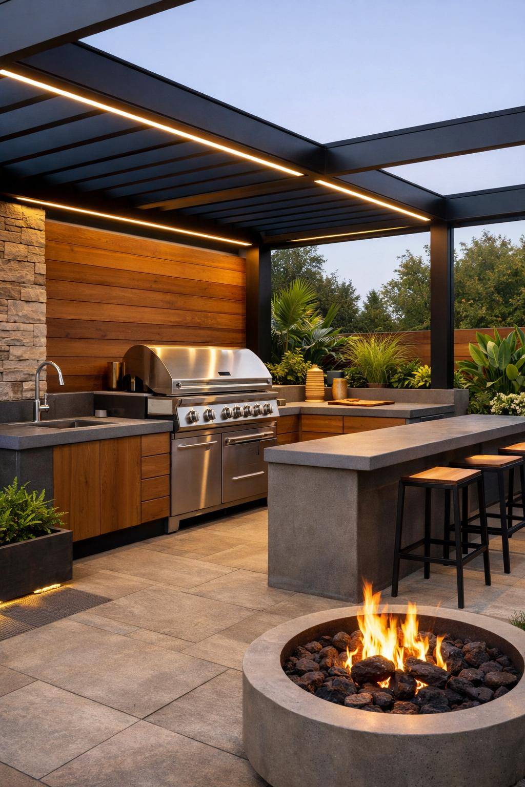 Ideen für Terrassengestaltung- Errichte einen Grillbereich als Kochparadies