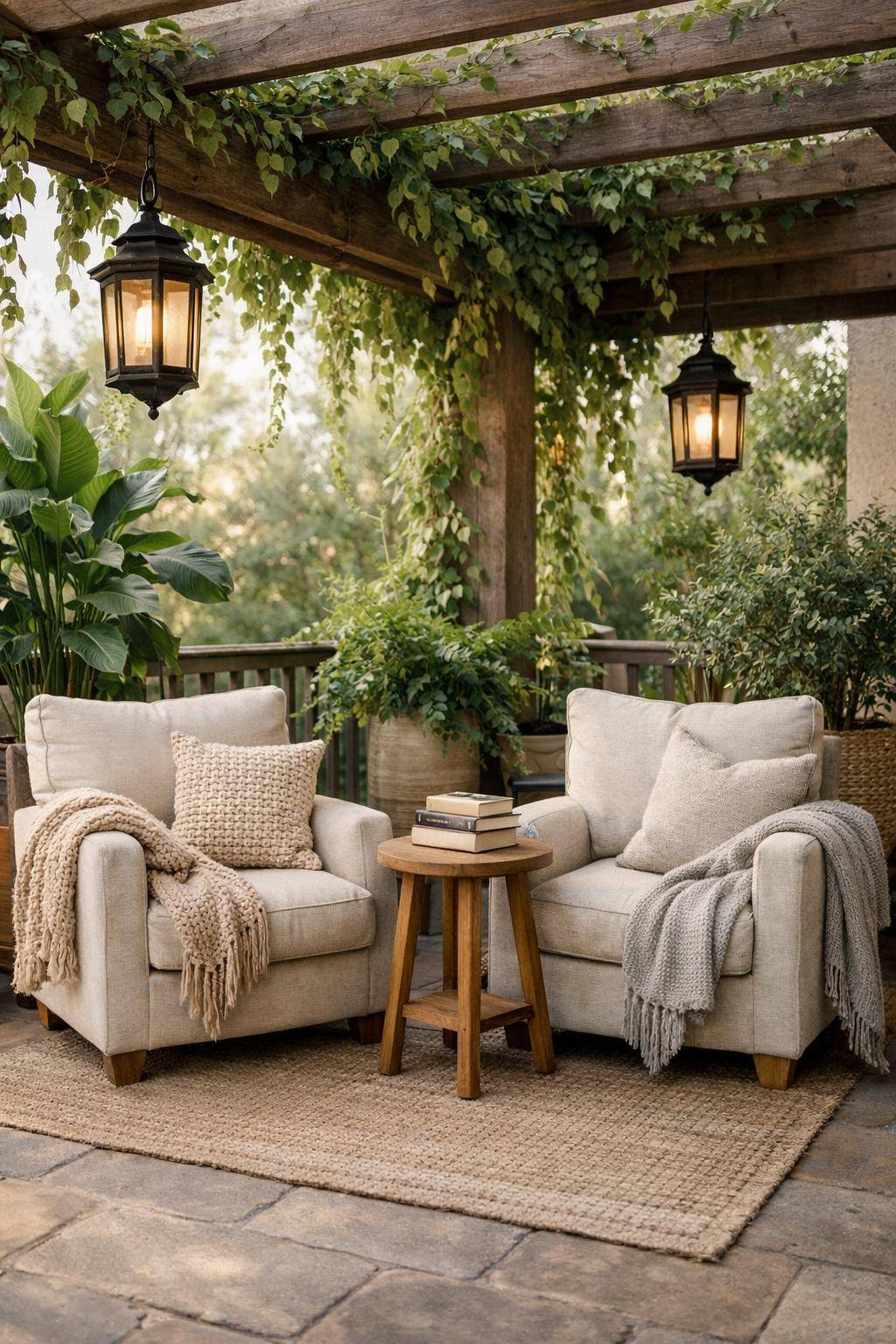 Ideen für Terrassengestaltung- Gestalte eine Leseecke mit bequemen Sesseln