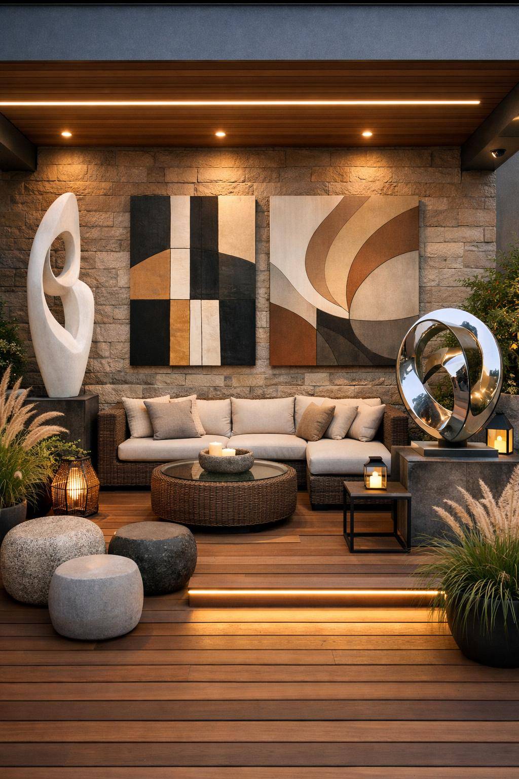 Ideen für Terrassengestaltung- Verleihe mit Outdoor-Kunst deinen Stil