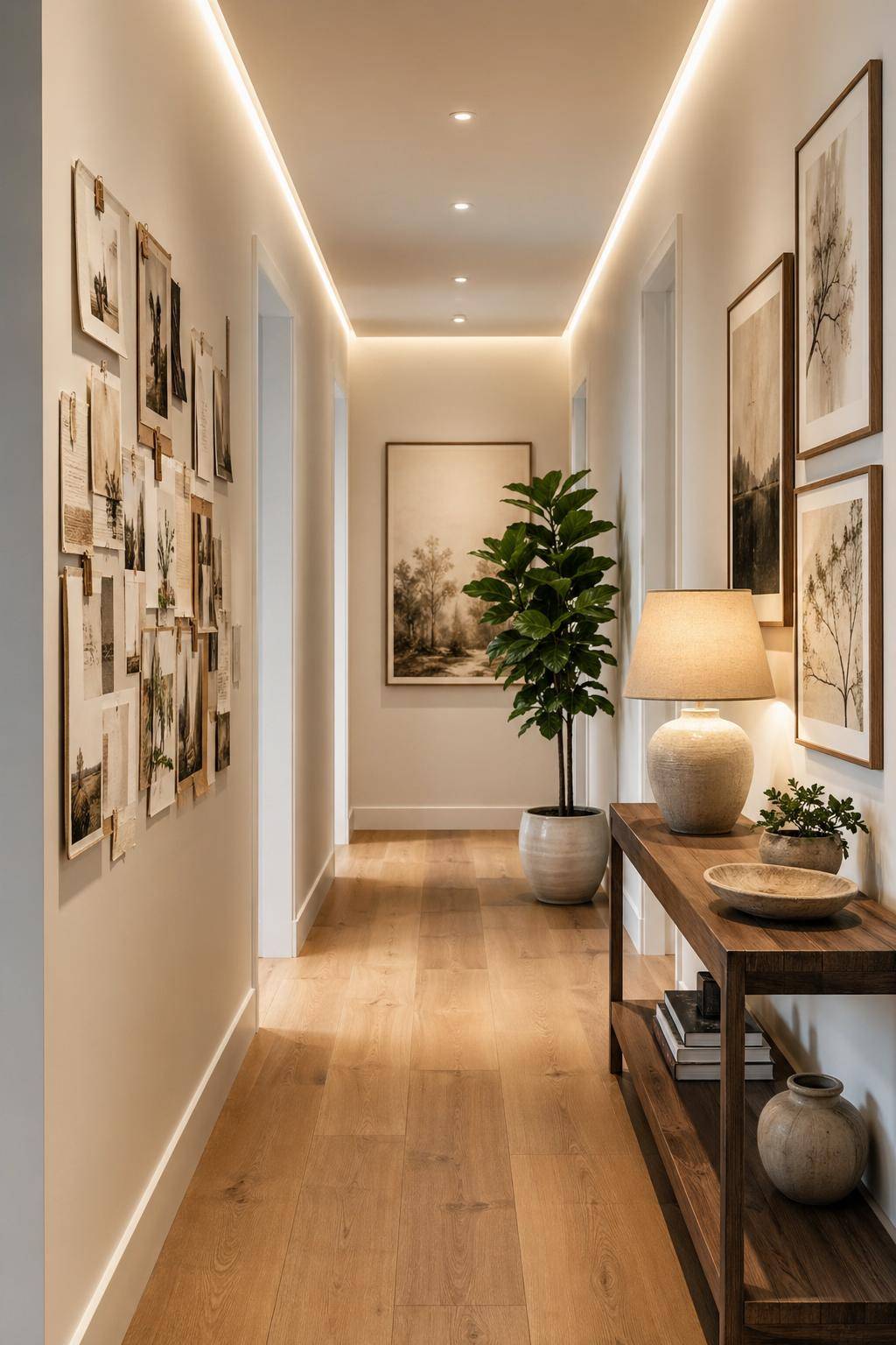 Ideen für Wandgestaltung im Flur- Pinne inspirierende Moodboards an die Wand